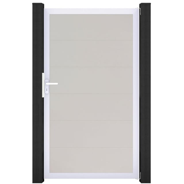 GroJa Einzeltor BasicLine PVC-Steckzaun Weiß günstig