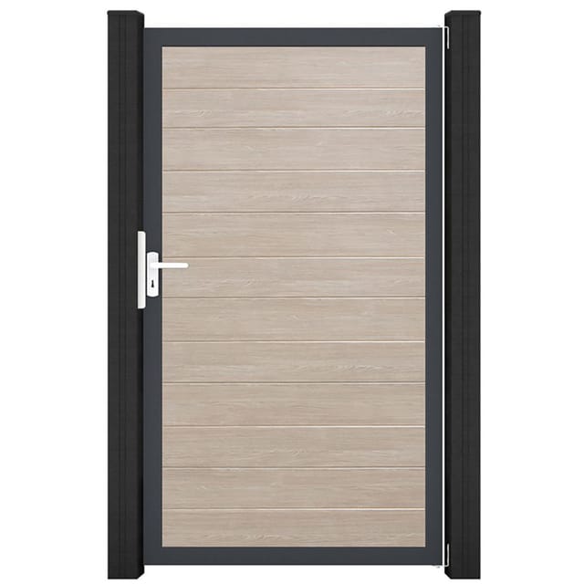 GroJa Einzeltor BasicLine schmal PVC-Steckzaun Sheffield Oak günstig