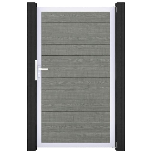 GroJa Einzeltor BasicLine schmal PVC-Steckzaun Grey Ash Cut günstig