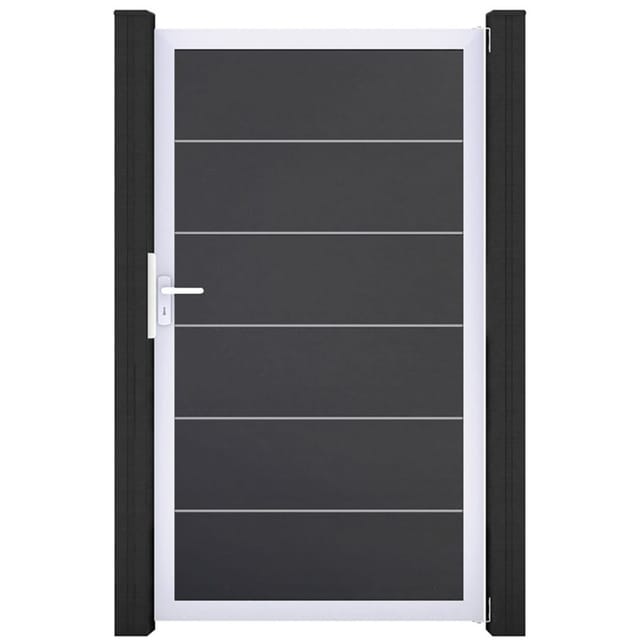 GroJa Einzeltor BasicLine Premium PVC-Steckzaun Anthrazit günstig
