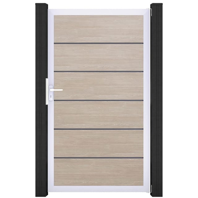 GroJa Einzeltor BasicLine Premium PVC-Steckzaun Sheffield Oak günstig