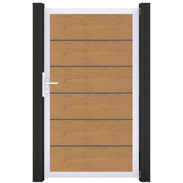 GroJa Einzeltor BasicLine Premium PVC-Steckzaun Asteiche Natur günstig