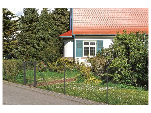 Alberts Maschendrahtzaun Set anthrazit-metallic, 150 cm, 25 m,Einbetonieren
