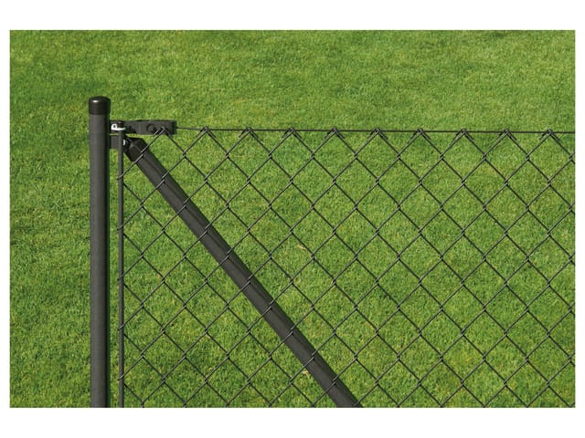 Alberts Maschendrahtzaun Set anthrazit-metallic, 100 cm, 25 m,Aufschrauben