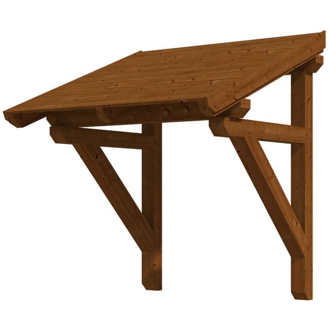 Skan Holz Vordach Potsdam Dach Nussbaum günstig
