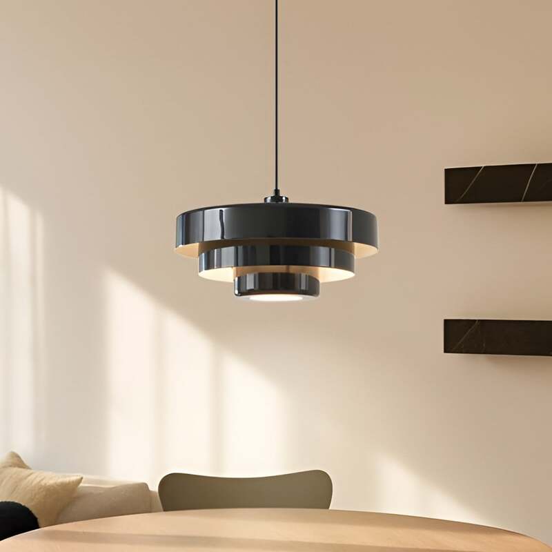 [gebraucht] B-ware Lindby Hängeleuchte Pendelleuchte Tivra Deckenlampe Ø 35 Cm E27 Schwarz Metall