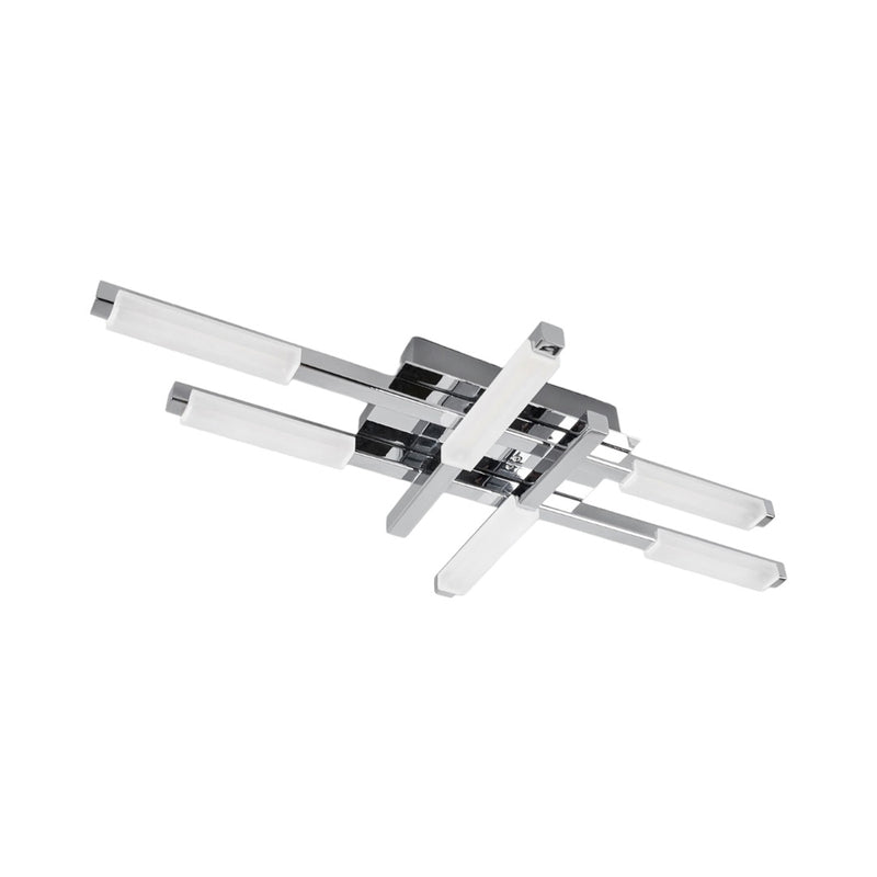 [neuwertig] B-ware Lindby Deckenlampe Patrik Led Leuchte 6-flammig Chrom Ip44 62x30cm Weiß