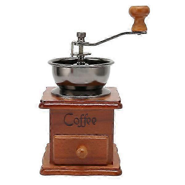 Manuelle Kaffeemühle Mit Rutschfestem Edelstahlgewinde Und Griff Aus Walnussholz, Ideal Für Cafés.