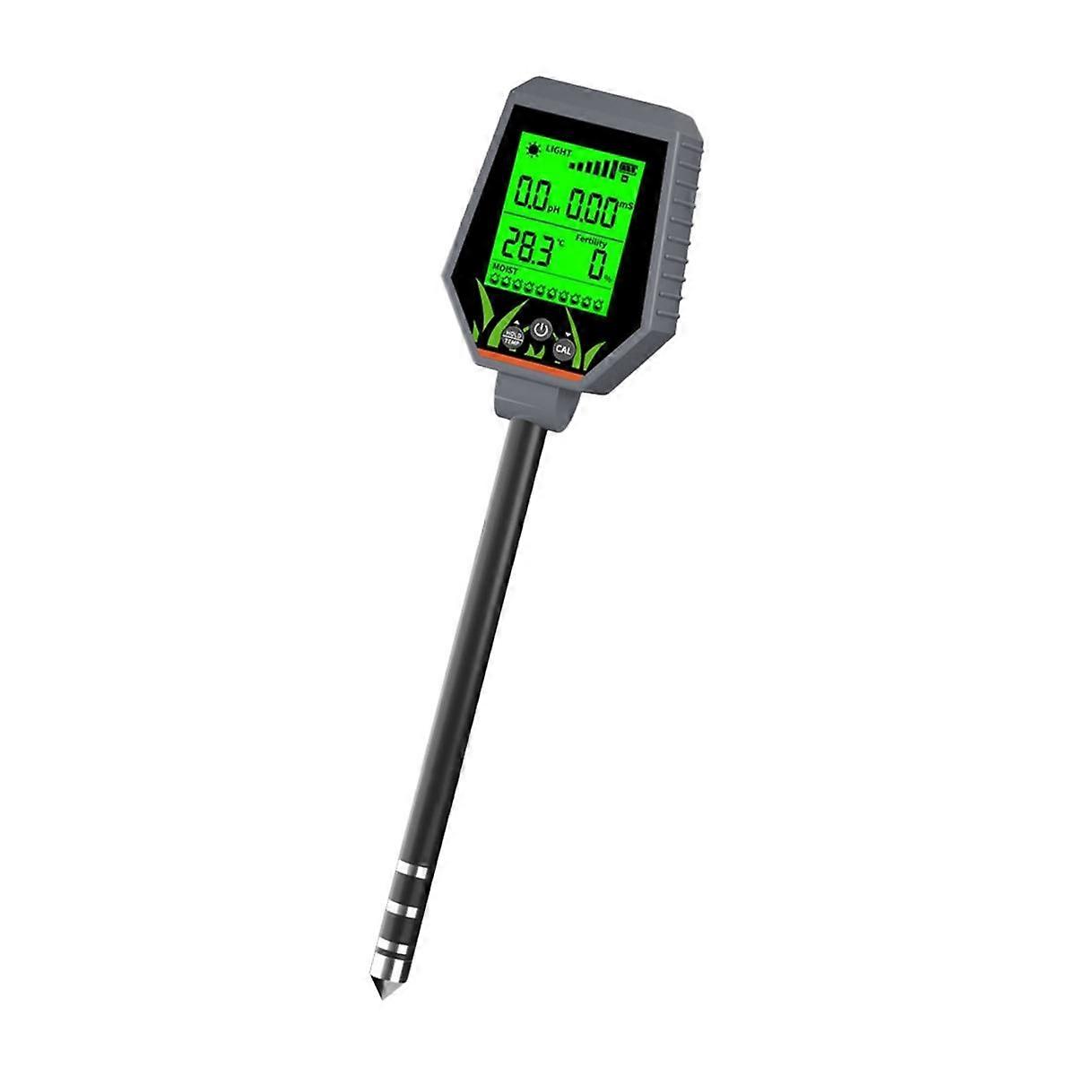 6-in-1-bodentester: Ph-meter, Elektrische Leitfähigkeit, Lichtintensität, Fruchtbarkeit, Temperatur Und Luftfeuchtigkeit, Gartenkomposter