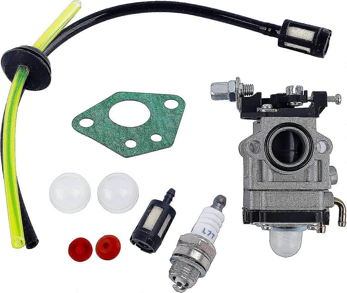 Vergaser Kompatibel Mit 52ccm, 49ccm Und 43ccm Freischneidern Vergaser-reparatursatz Mit Dichtung, Schlauch, Zündkerze Und Kraftstofffilter (1 Satz)