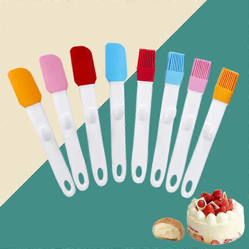 Silikon-grillpinsel, Abnehmbarer Ölpinsel, Sahnespatel, Zweiteiliger Kuchenschaber, Backutensilien