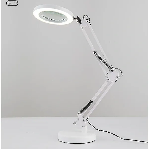 Vergrößerungsglas Mit Licht Und 3 Farbmodi, 10 Einstellbare Helligkeitsstufen, Vergrößerungstischlampe [nx]