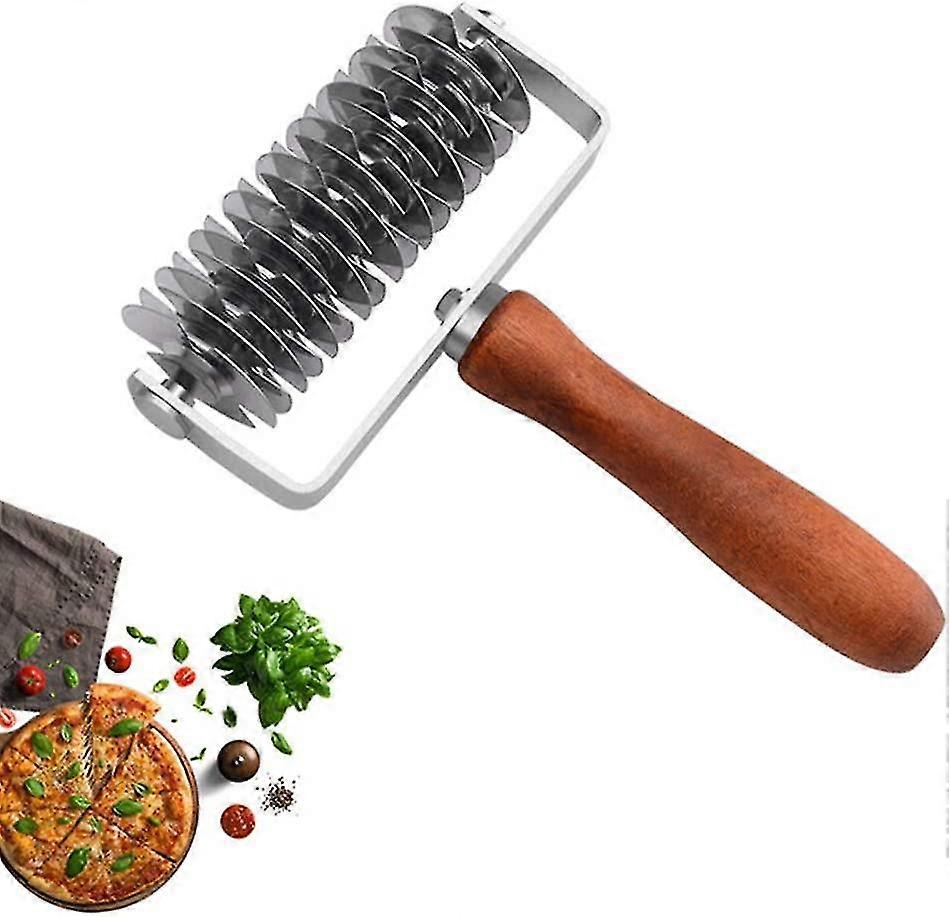 Gitterförmige Nudelmaschine, Mini-nudelmaschine Aus Edelstahl, Pizzaschneider, Kuchenschneider, Brotschneider, Keksausstecher, Tortenausstecher – Silber