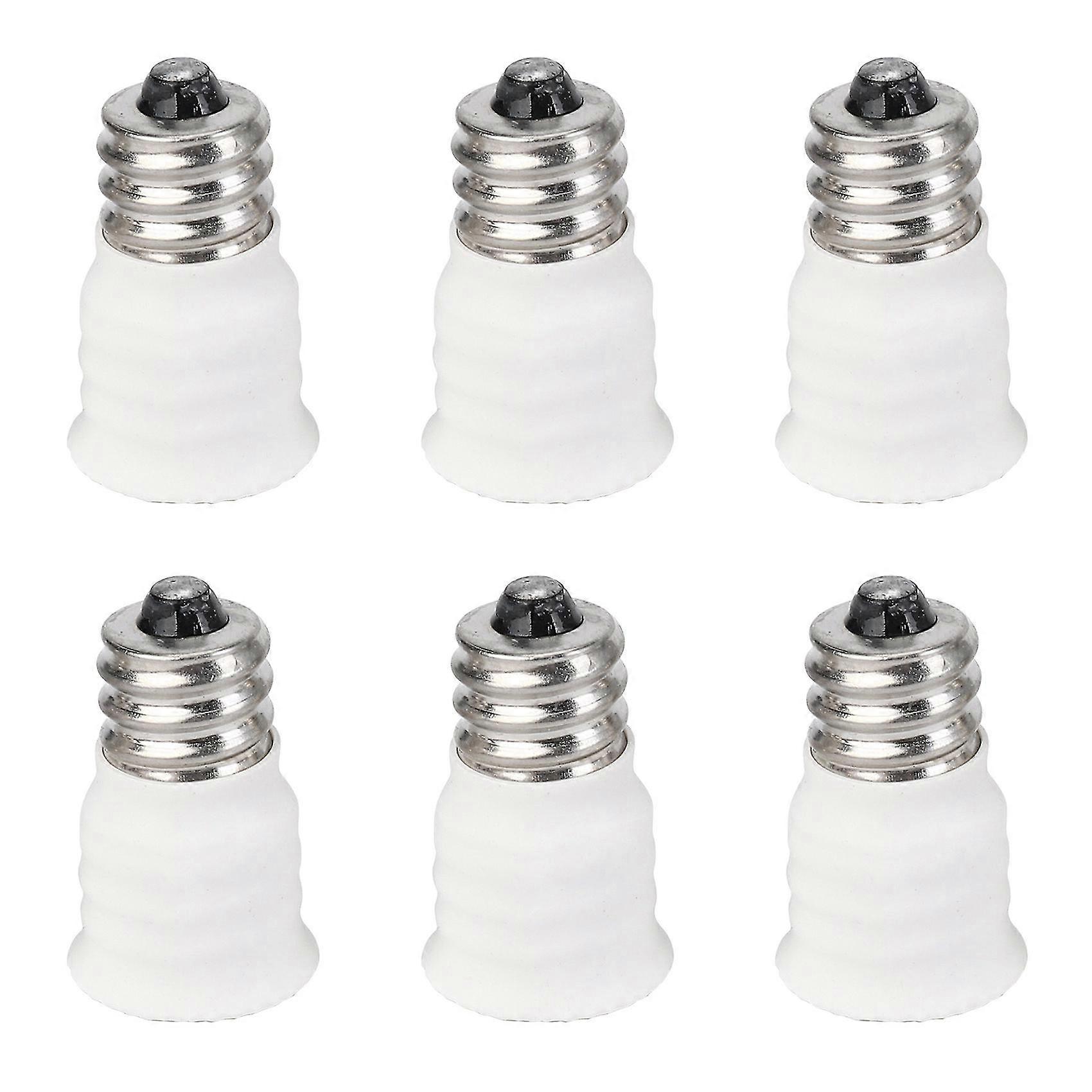 Set Mit 6 Fassungsadaptern Für Weiße Led-lampen Vom Typ E12 Auf E14