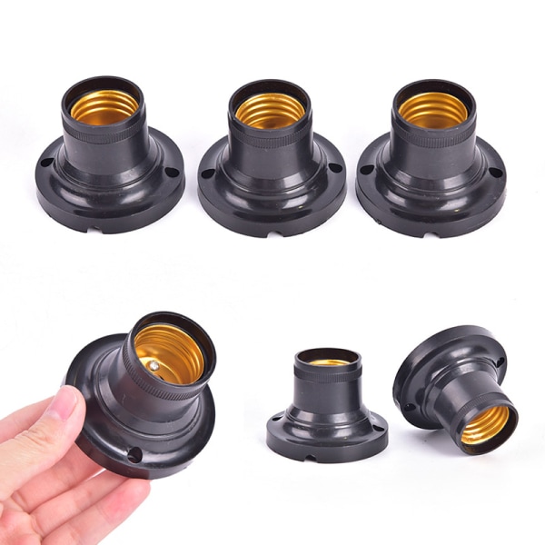 10er-pack E27-fassungen Für Led-lampen, Schwarz
