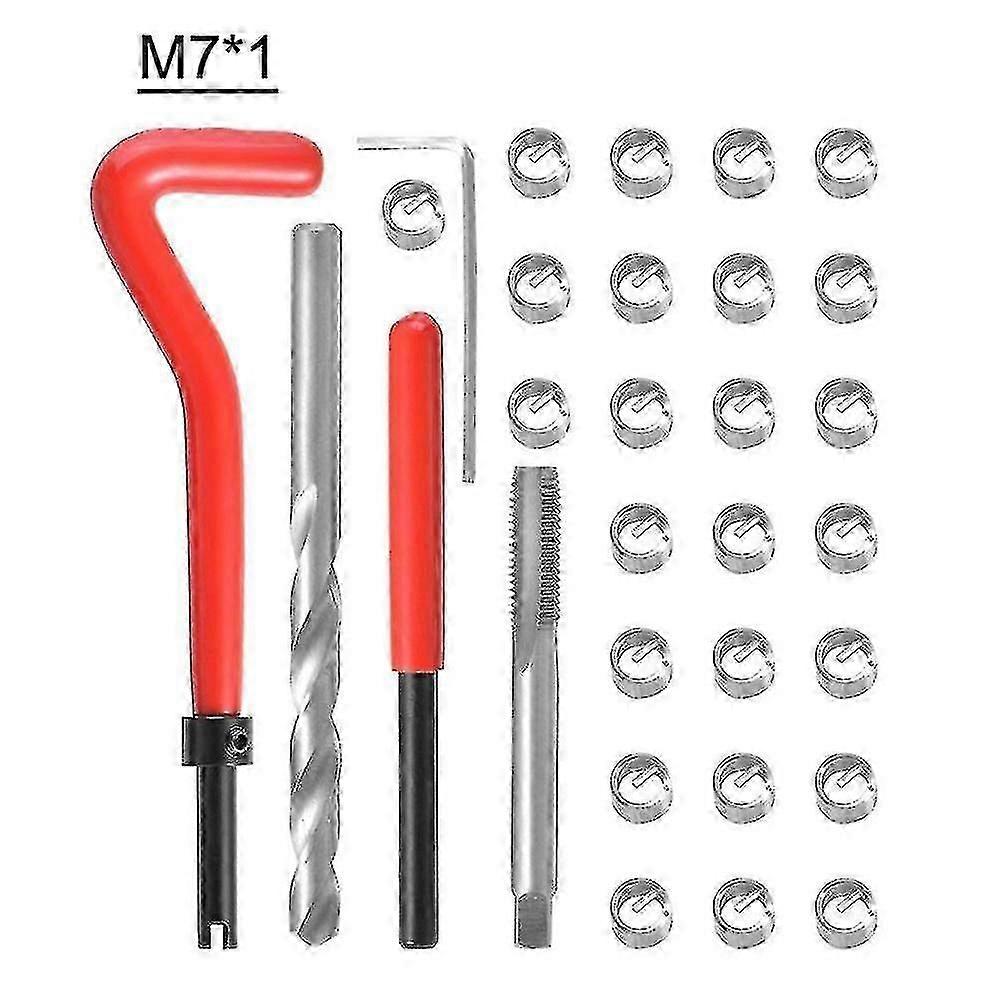 30-teiliges Metrisches Gewindereparaturset M3 M4 M7 M9 M11 Helicoil Car Pro Coil Tool M111.5