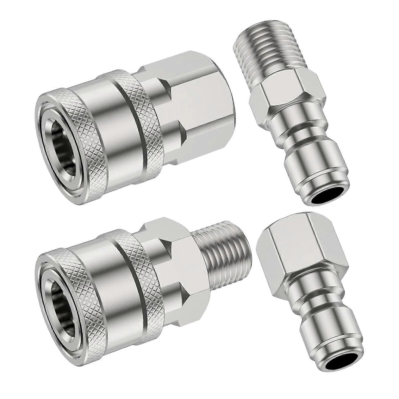 Professionelle Schnellkupplungen Aus Edelstahl, Kompatibel Mit Hochdruckreinigern, 1/4"-außengewinde/innengewinde (innengewinde, Außengewinde)