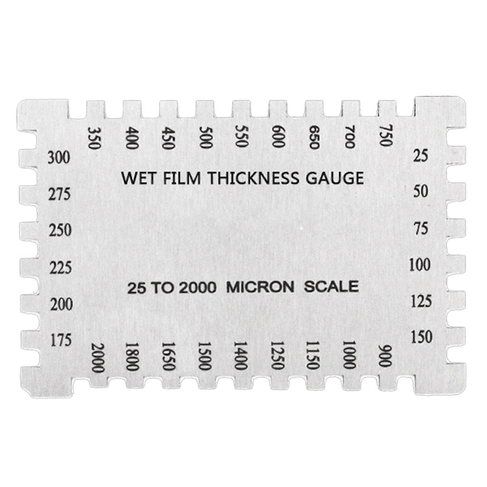 Hochpräzises, Sechseckiges Nassfilmdickenmessgerät Aus Edelstahl, 25 Bis 3000 Μm, Mil-skala, Kompatibel Mit Lacken Und Farben