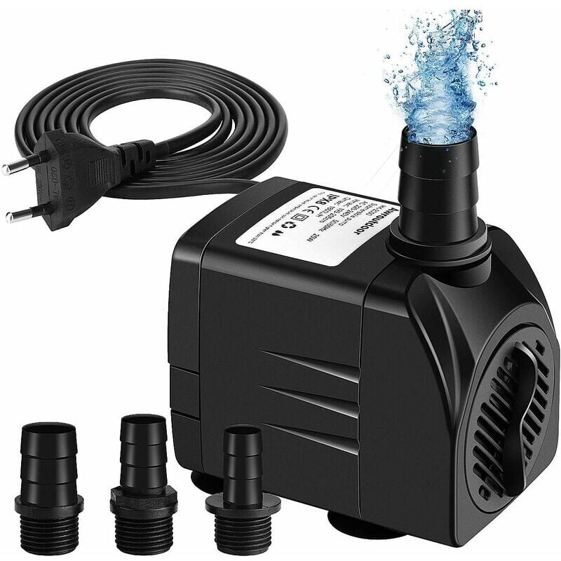 Tauchpumpe, Mini-wasserpumpe 65w 3000 L/h, Einstellbare Springbrunnenpumpe, Geeignet Für Teiche, Springbrunnen Und Aquarien