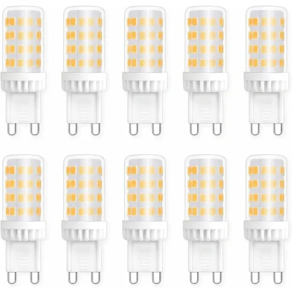 G9 Led-lampen (10er-pack), 5 W, 4000 K Kaltweißes Licht, 360° Abstrahlwinkel, Halogenlampenersatz