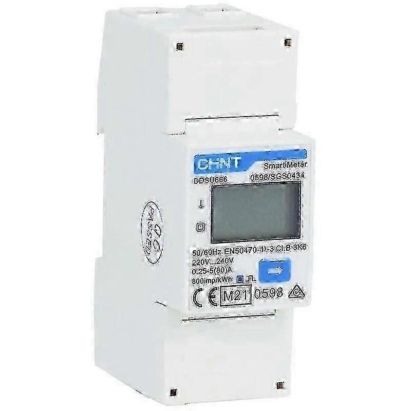 Chint Gram Ddsu666 220/230v 5(80)a Rs485 2p Mid Einphasen-digital-energiezähler, Kompatibel Mit Mit Ja 1 Stück Jkw