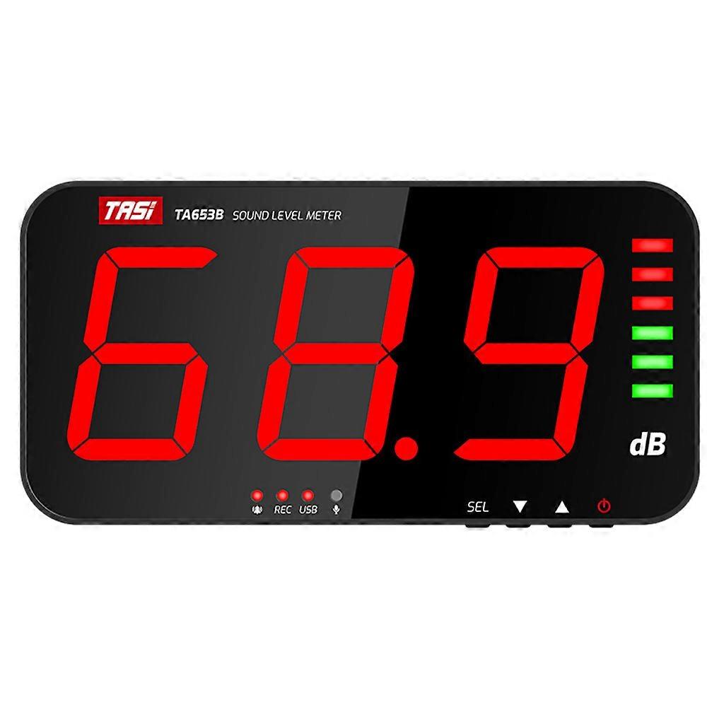 Wandmontiertes Schallpegelmessgerät Mit Großem Lcd-bildschirm Und Usb-datenübertragung (32 X 17 Cm)