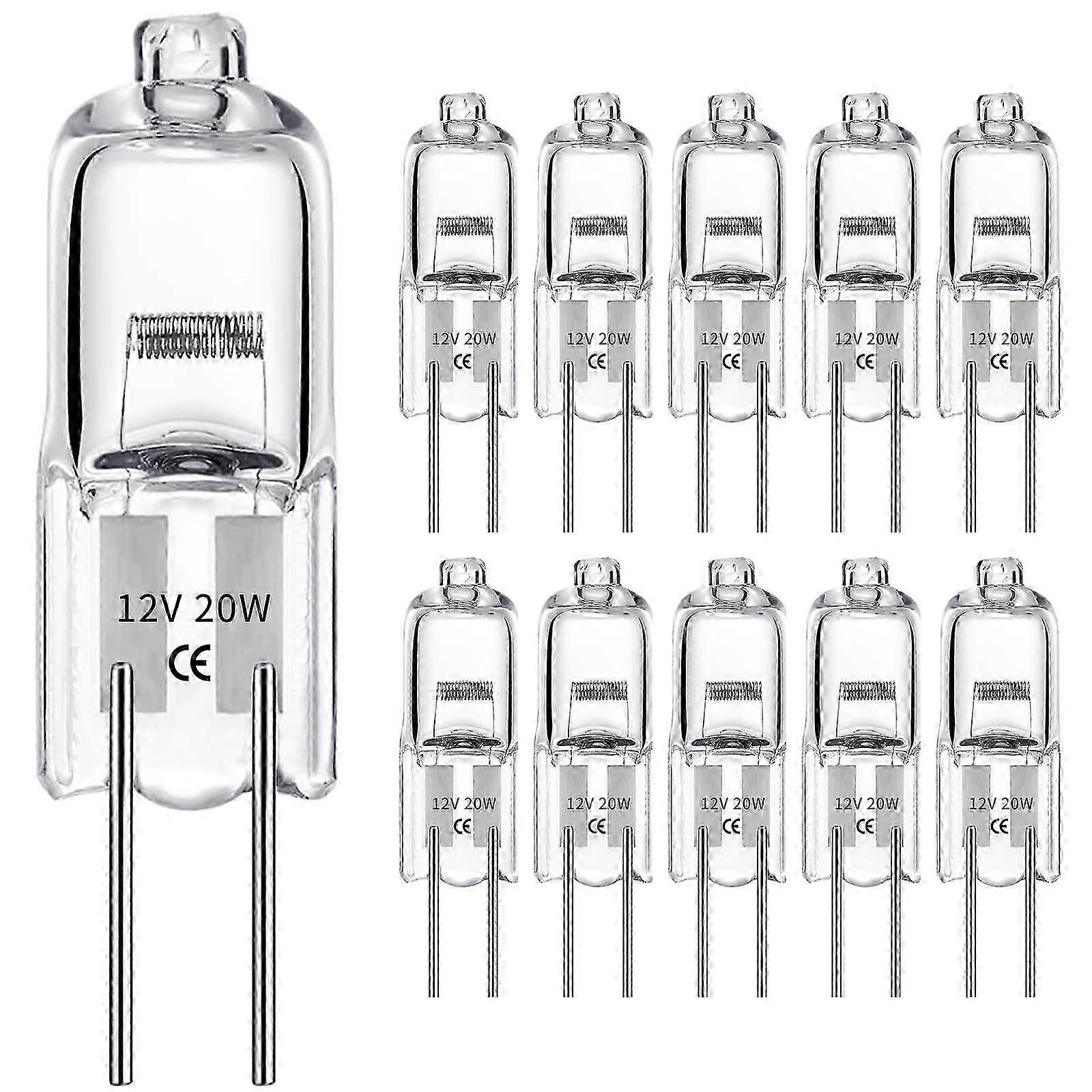10er-pack G4-halogenlampen, Warmweiß (2800 K), 12 V, 20 W, Energieeffiziente Beleuchtung, Geeignet Für Zuhause Und Büro