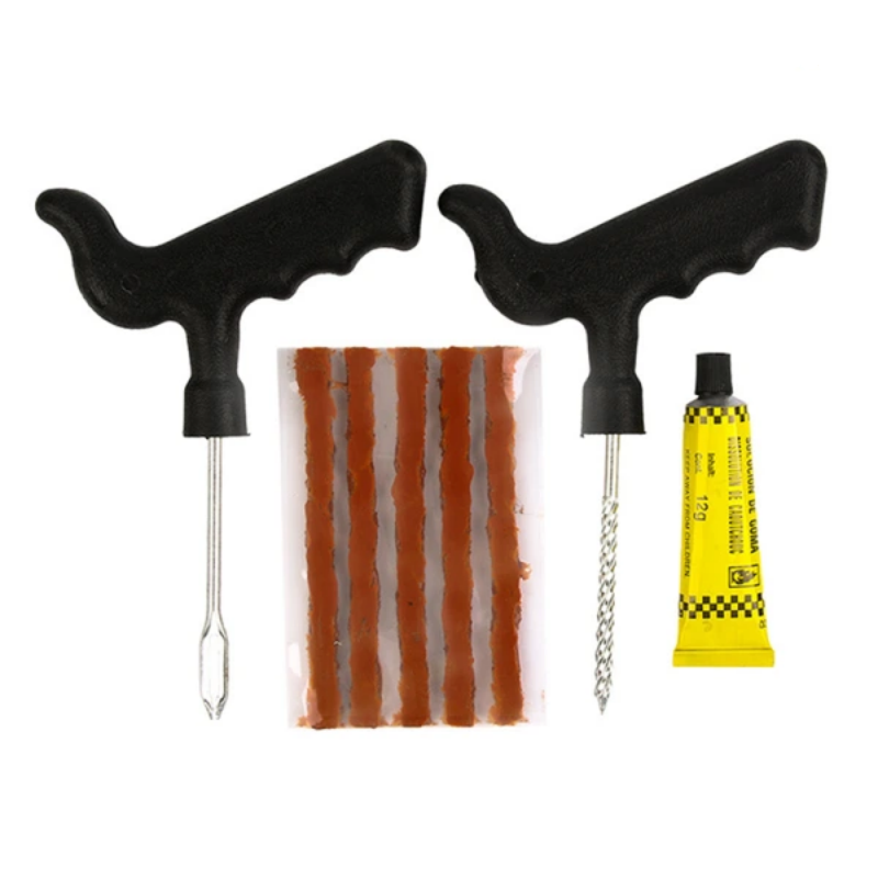 Reifenreparaturset Mit Gummi Und 8-teiligem Werkzeug [nx]