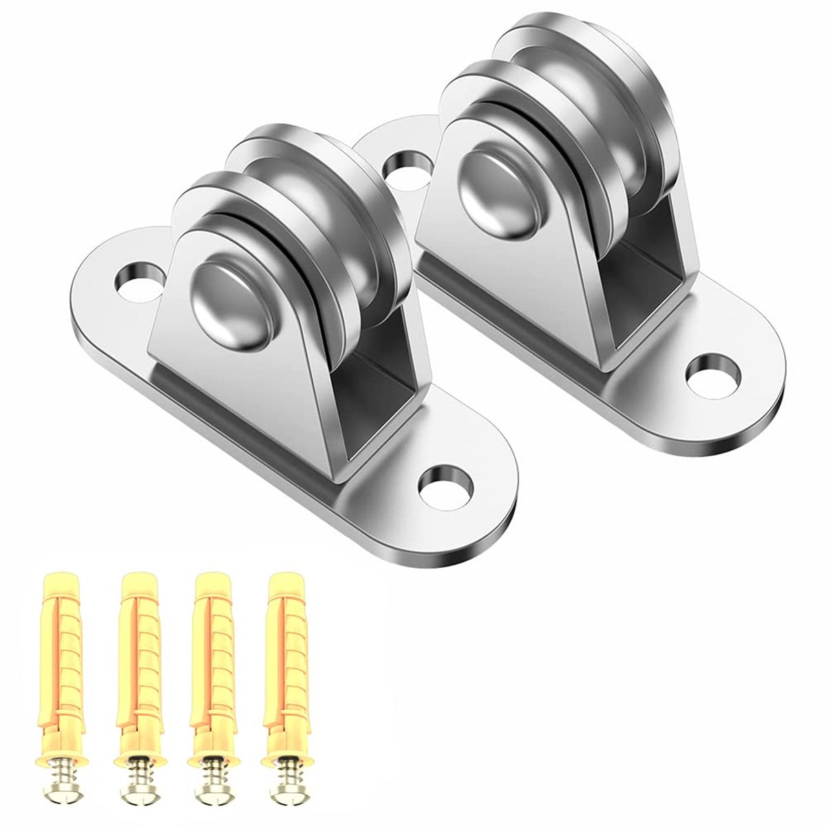 Rolle – Einzelne Rolle Aus Robustem Edelstahl 304 – Geeignet Für Heimwerkerumzüge – 34 X 61 X 21 Mm
