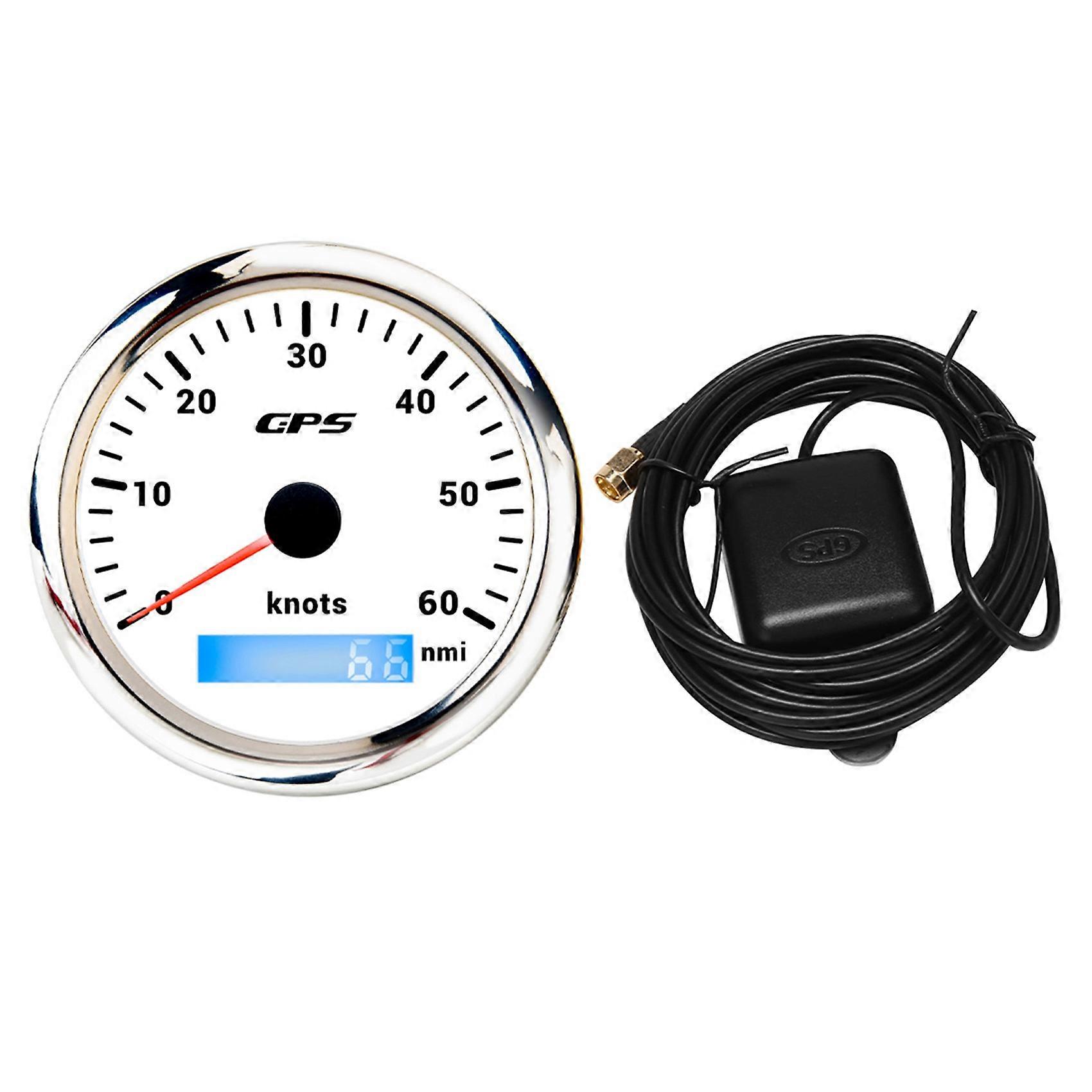 85-mm-gps-tachometer, 0–60 Seemeilen, 7-farbige Hintergrundbeleuchtung, Kompatibel Mit Yachten Und Schiffen.