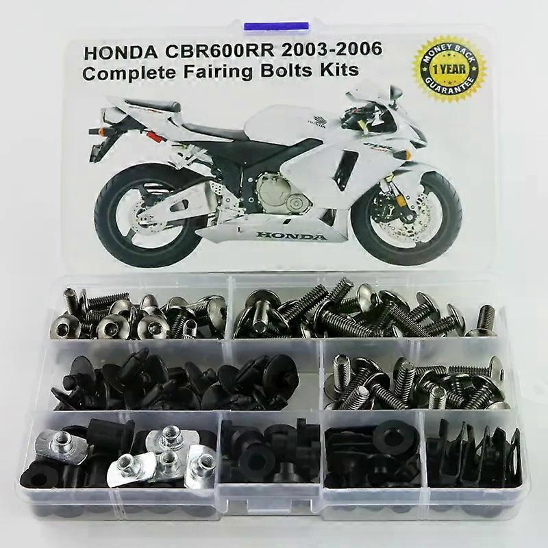 Komplettes Set Aus Schrauben, Unterlegscheiben Und Muttern Für Die Verkleidung Der Honda Cbr 600rr (2003–2006). Kompatibel Mit Den Modellen Der Honda Cbr 600rr (2003–2006).