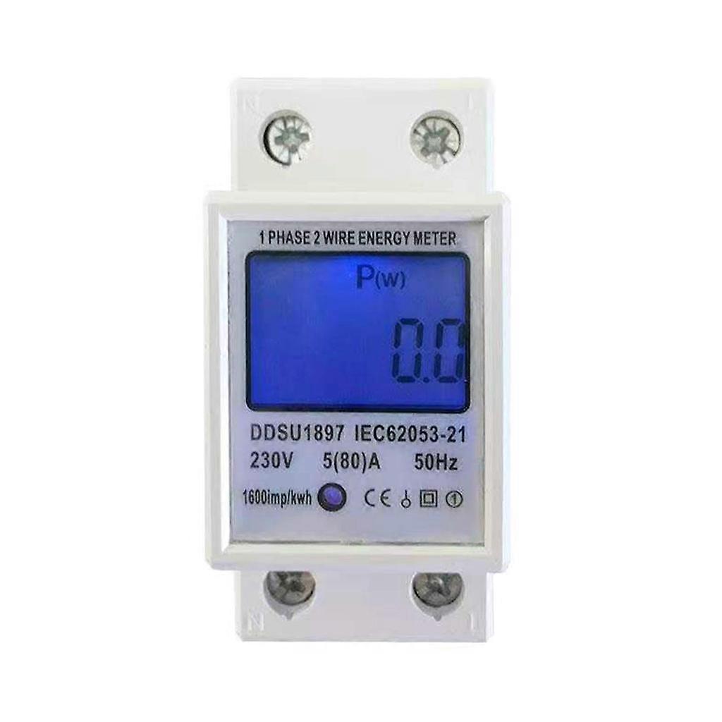 Digitaler 230-v-kwh-energiezähler (einphasig) Mit Led-anzeige Und Reset-funktion. Kompatibel Mit Modellen Mit Und Ohne Hintergrundbeleuchtung. Für Den Hausgebrauch.