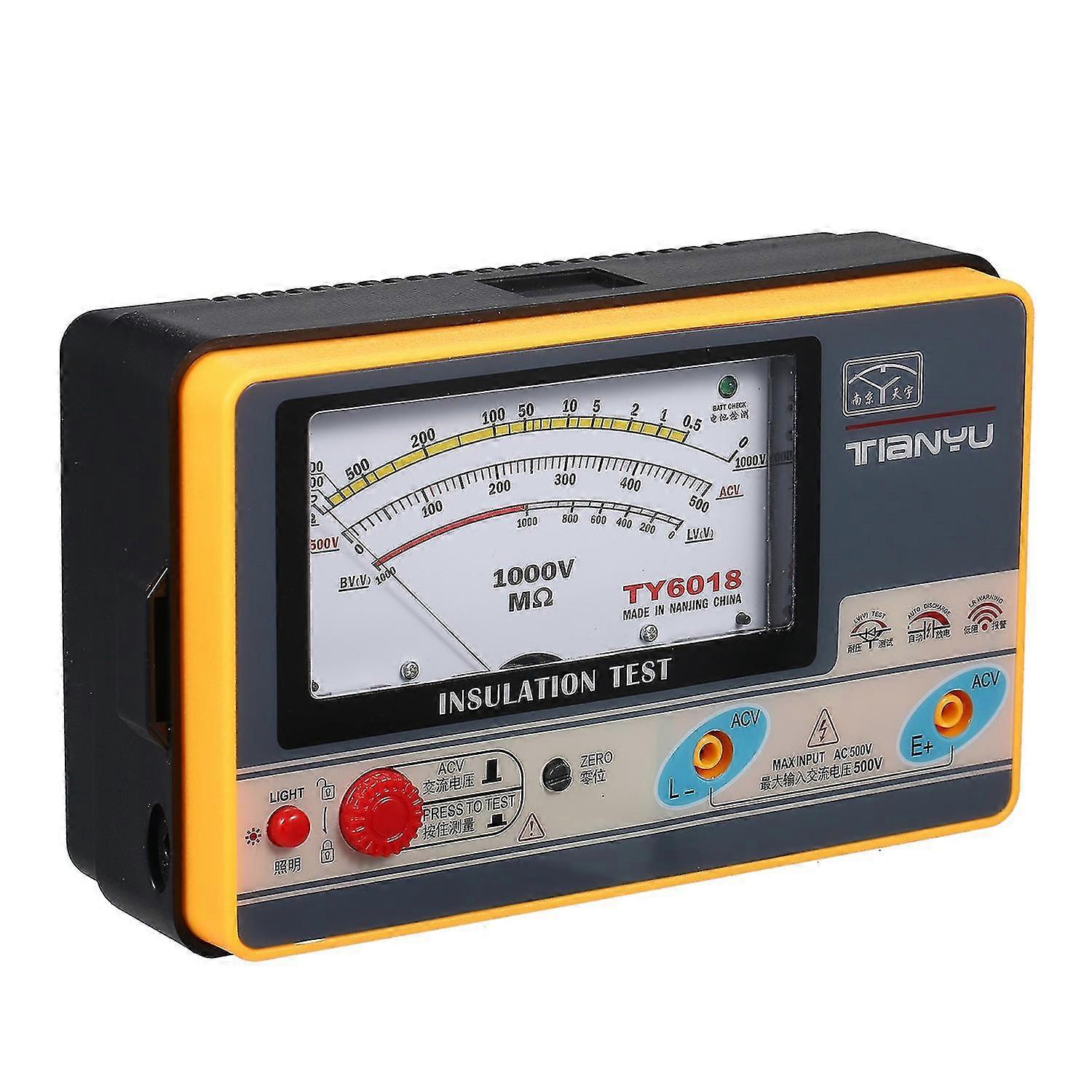 Megger Tragbares Digitales Ohmmeter, Isolationsmessgerät 0–2000 Mω 1000 V Hwyyvl