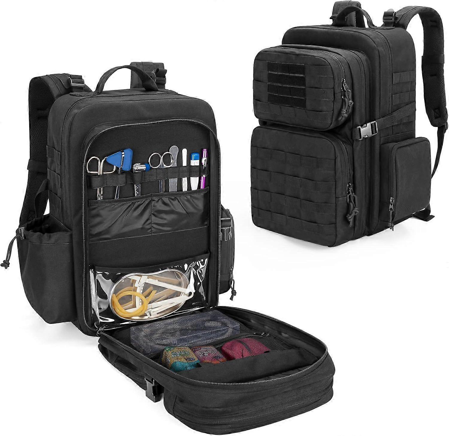 Erste-hilfe-rucksack, Taktischer Molle-einsatzrucksack, Medizinischer Rucksack Geeignet Für Wandern, Trekking, Jagen Und Camping, Schwarz (b)
