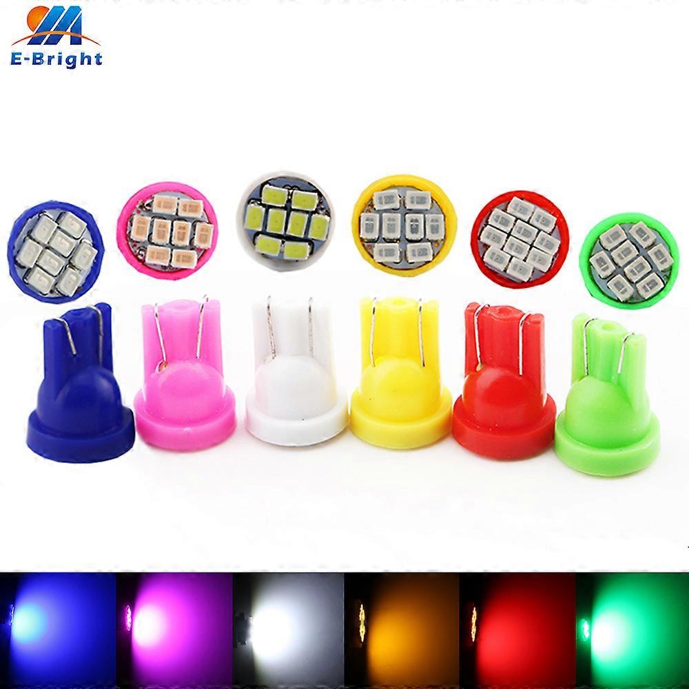Led-lampe Mit 10 Weißen Leds, 6 V Ac/dc, 8000 K, Kompatibel Mit Den Modellen T10, W5w, 158, 192, 168, 194 Und 1206 (8 Smd). Stromversorgung: Ac/dc.
