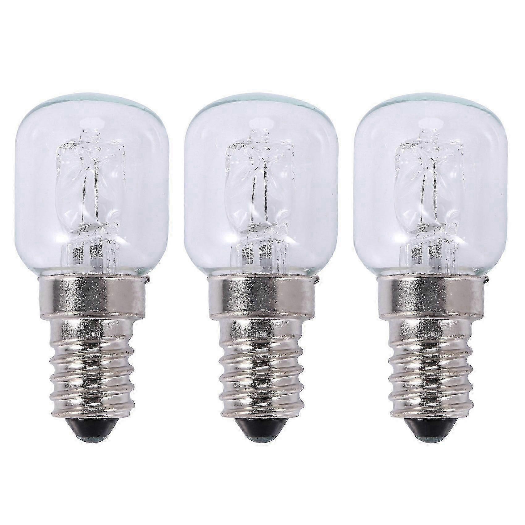 3 E14 500°c Halogen-backofenlampen, 25w, Quarz, Kompatibel Mit Haushaltsgeräten.