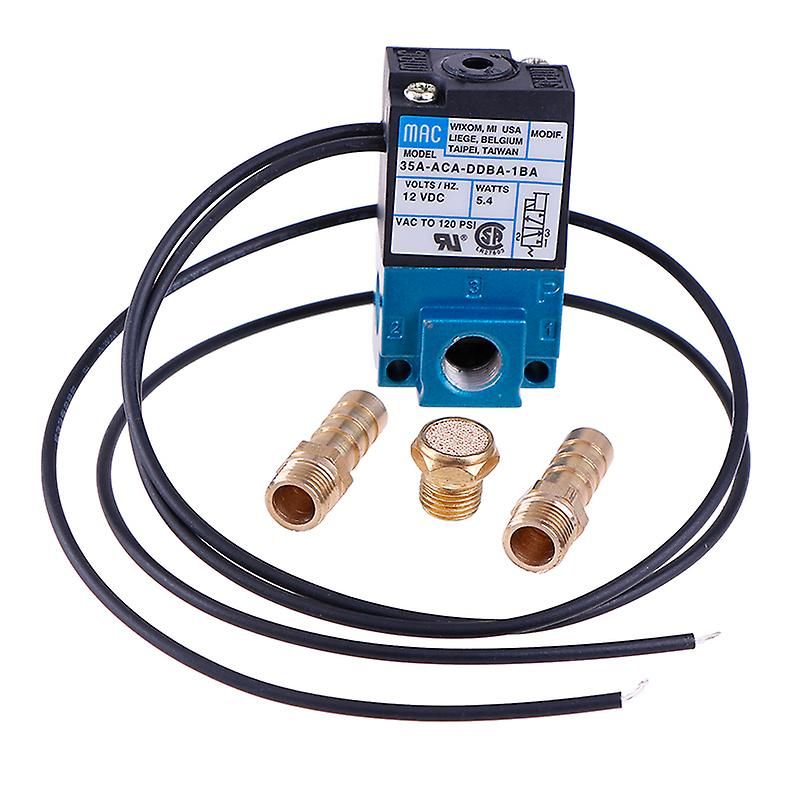 Mac 1/8" 35a-aca-ddba-1ba Magnetventil-kit Mit Messingdämpfer Dc12v Shytmv