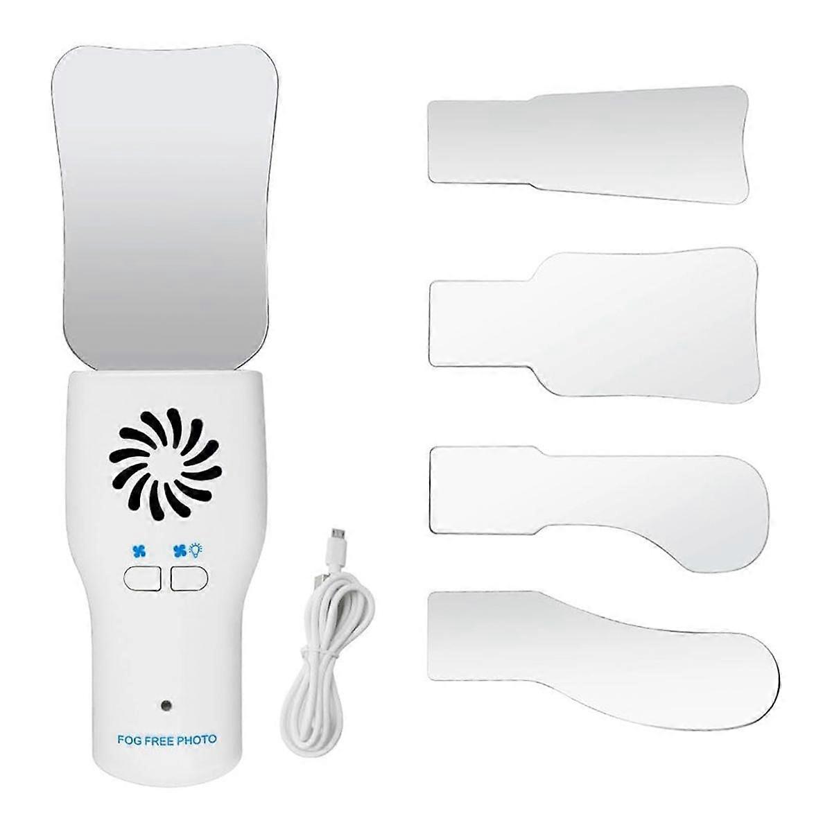 Set Aus Beschlagfreien Dental-spiegeln Für Intraorale Fotografie, Edelstahl-spiegel Mit Led-beleuchtung Und Kieferorthopädischen Reflektoren