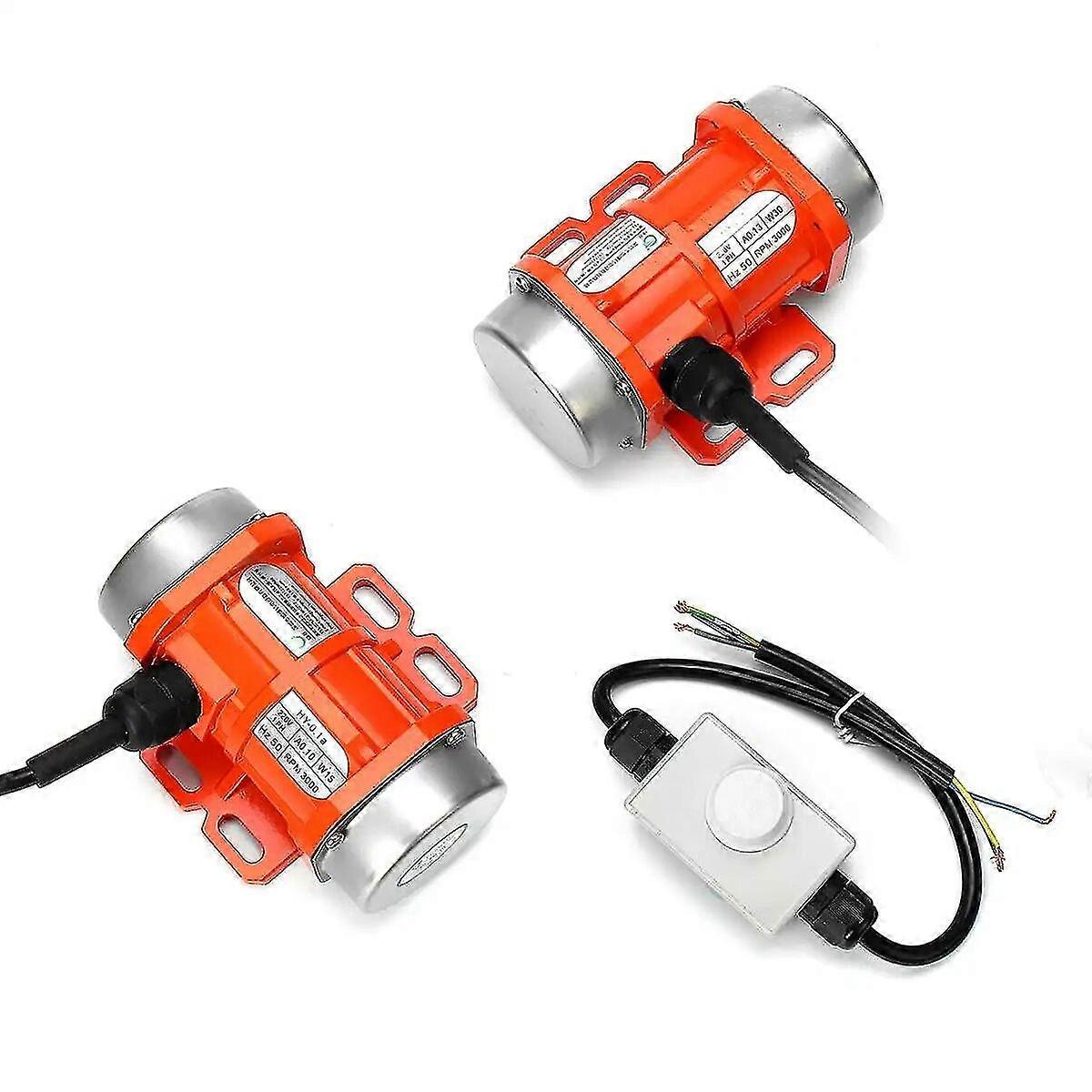 Vibrationsmotor 15w/30w 220v Mit Einstellbarer Drehzahl, Kompatibel Mit Zuführmaschine, Spritzbetonmaschine, Waschmaschine + Drehzahlregler.