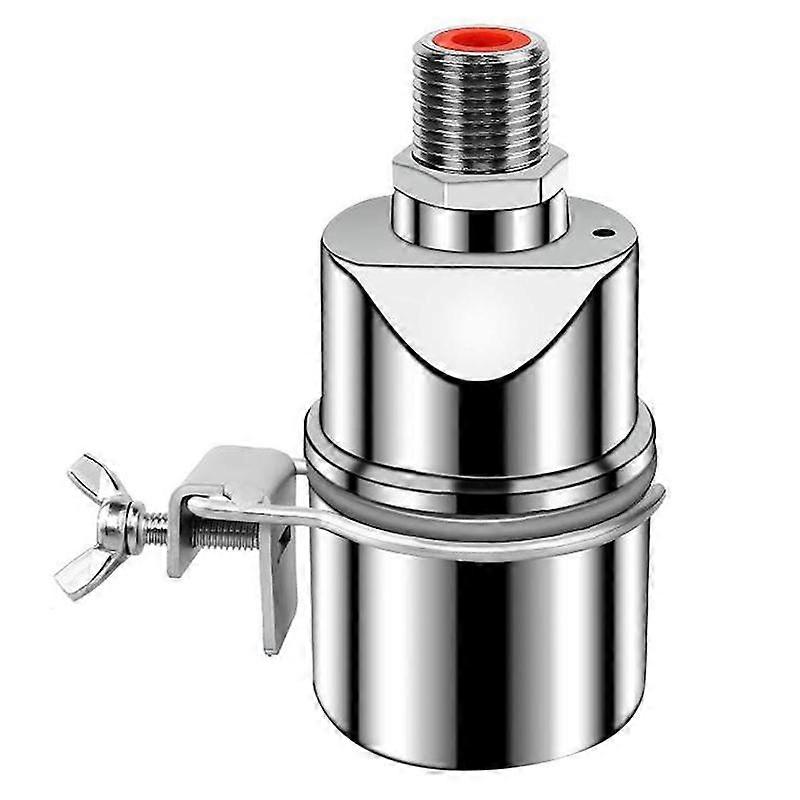 Automatisches Wasserstandsregelventil, 1/2 Zoll Edelstahl-kugelschwimmer, Kompatibel Mit Tanks Und Pools, Gerade Mit Clip.