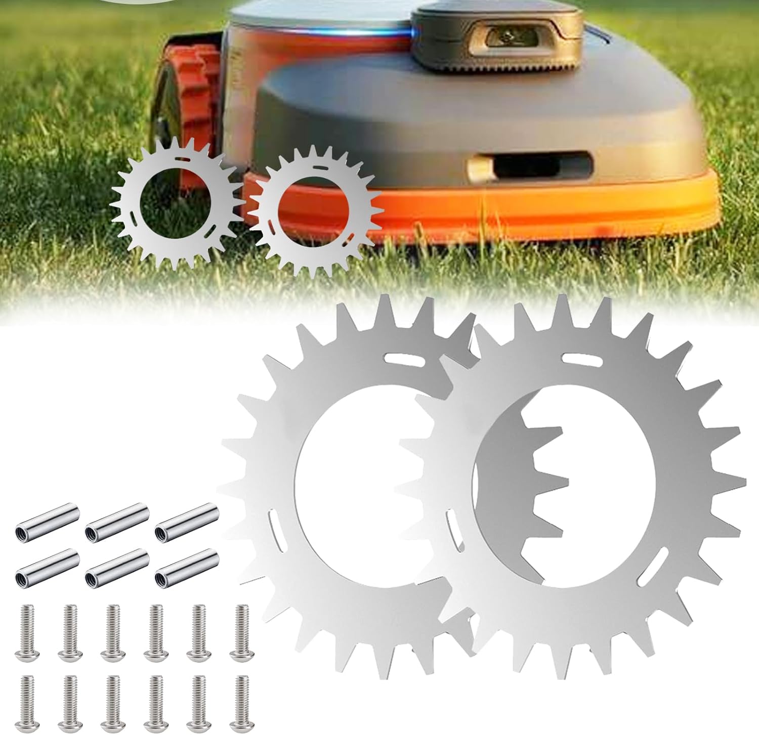Edelstahlspikes, 2 Spikes Für Segway Navimow H500e H800e H1500e H3000e Mit 12 Schrauben Für Besseren Halt - 210 X 2 Mm [nx]