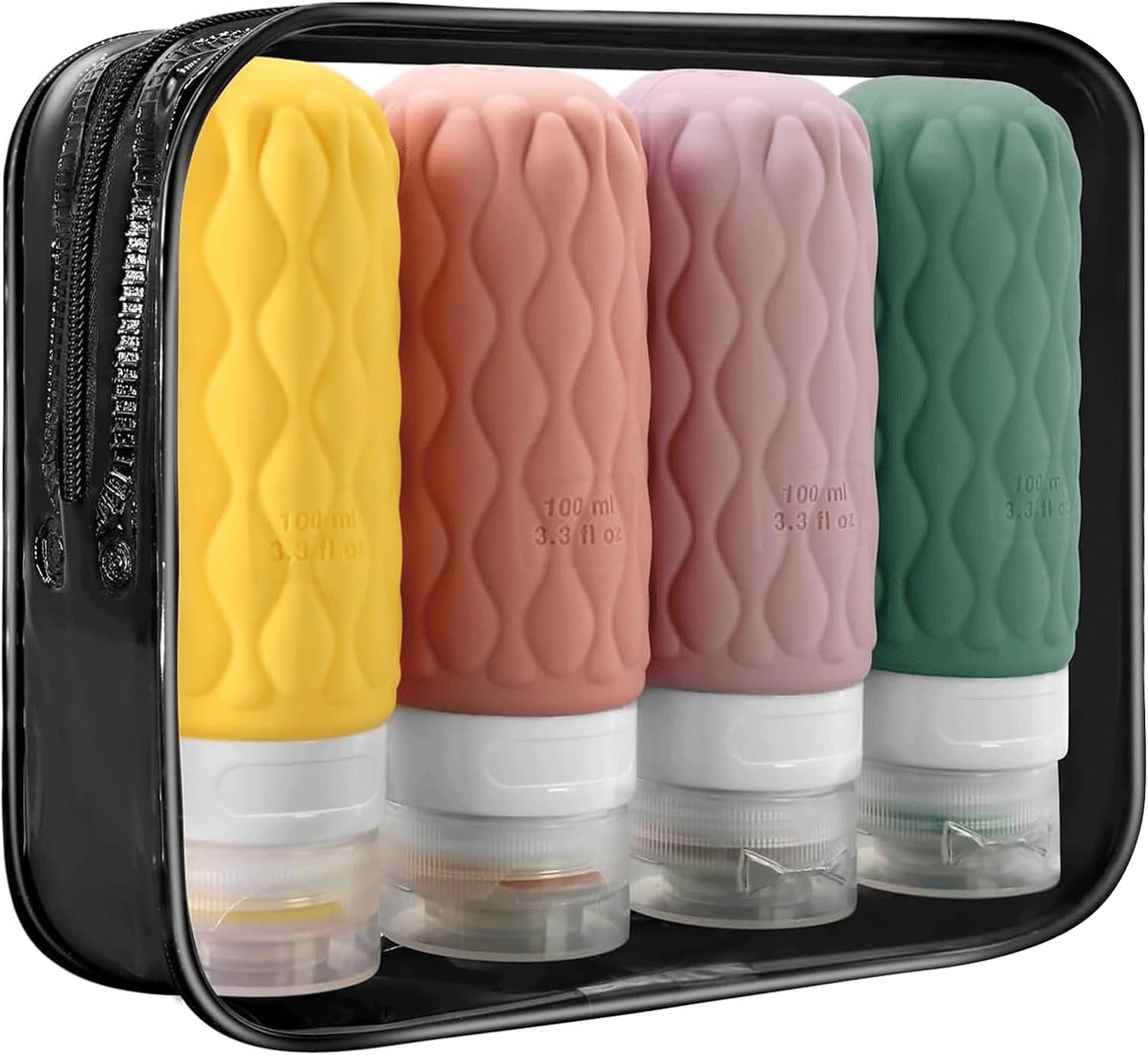 100-ml-silikon-reiseflasche, Reisebehälter Für Shampoo, Duschgel, Gesichtsreiniger [nx]