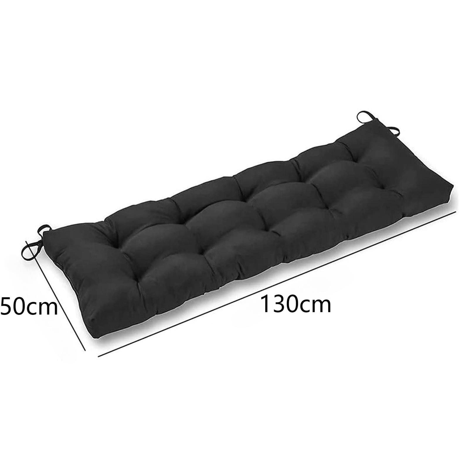 Schwarzes Sitzkissen 50 X 130 Cm Für Gartenbank/liegestuhl (nur Kissen).