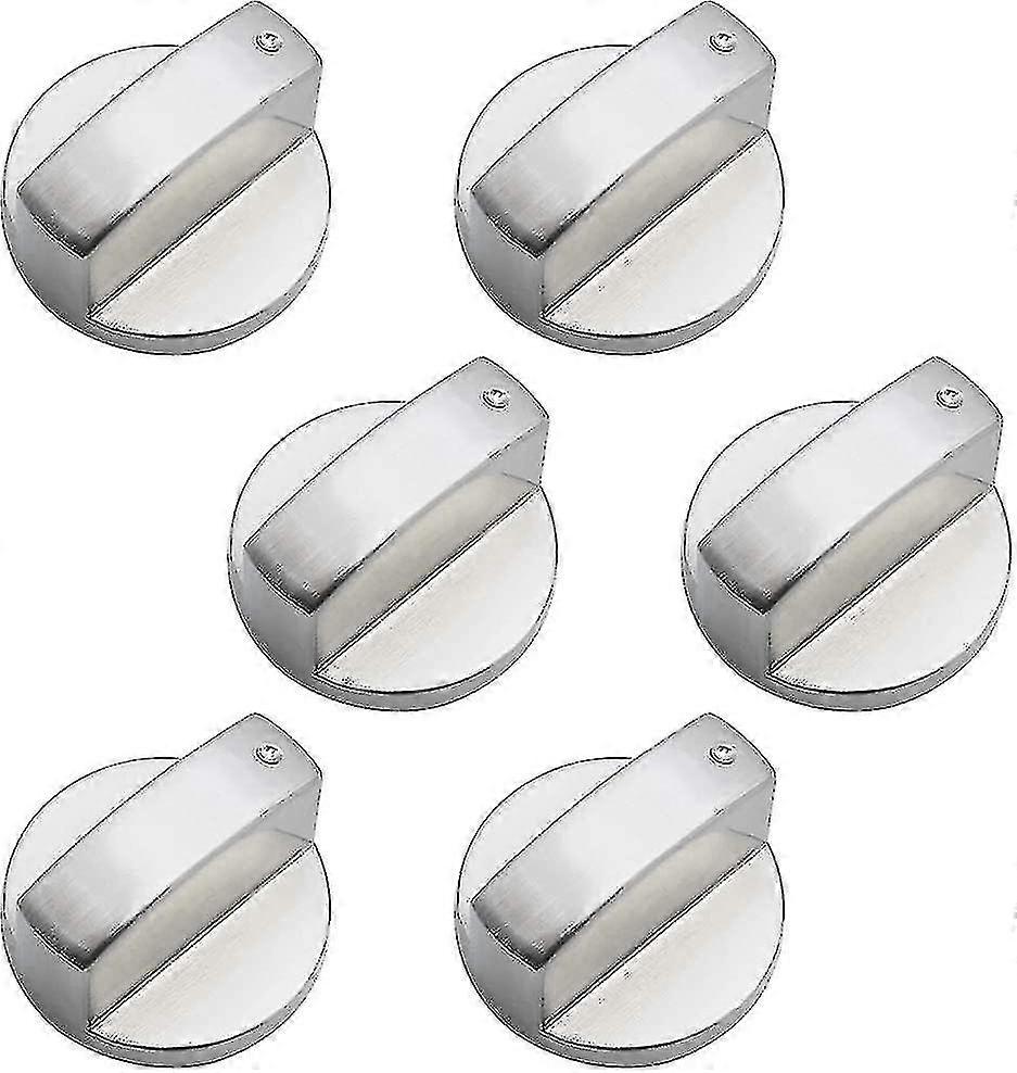 Set Mit 6 Universellen Metall-bedienknöpfen Für Gasherde (6 Mm). Kompatibel Mit Gasherden, Backöfen Und Kochfeldern.