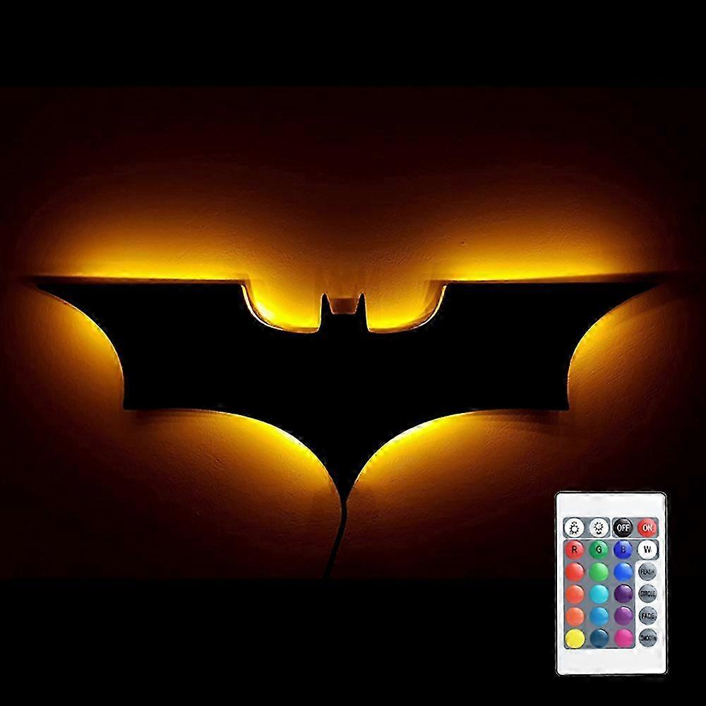 Kreative 3d Rgb Led-fledermaus-wandleuchte Mit Fernbedienung, Ideal Für Schlafzimmer, Spielzimmer Oder Bar.
