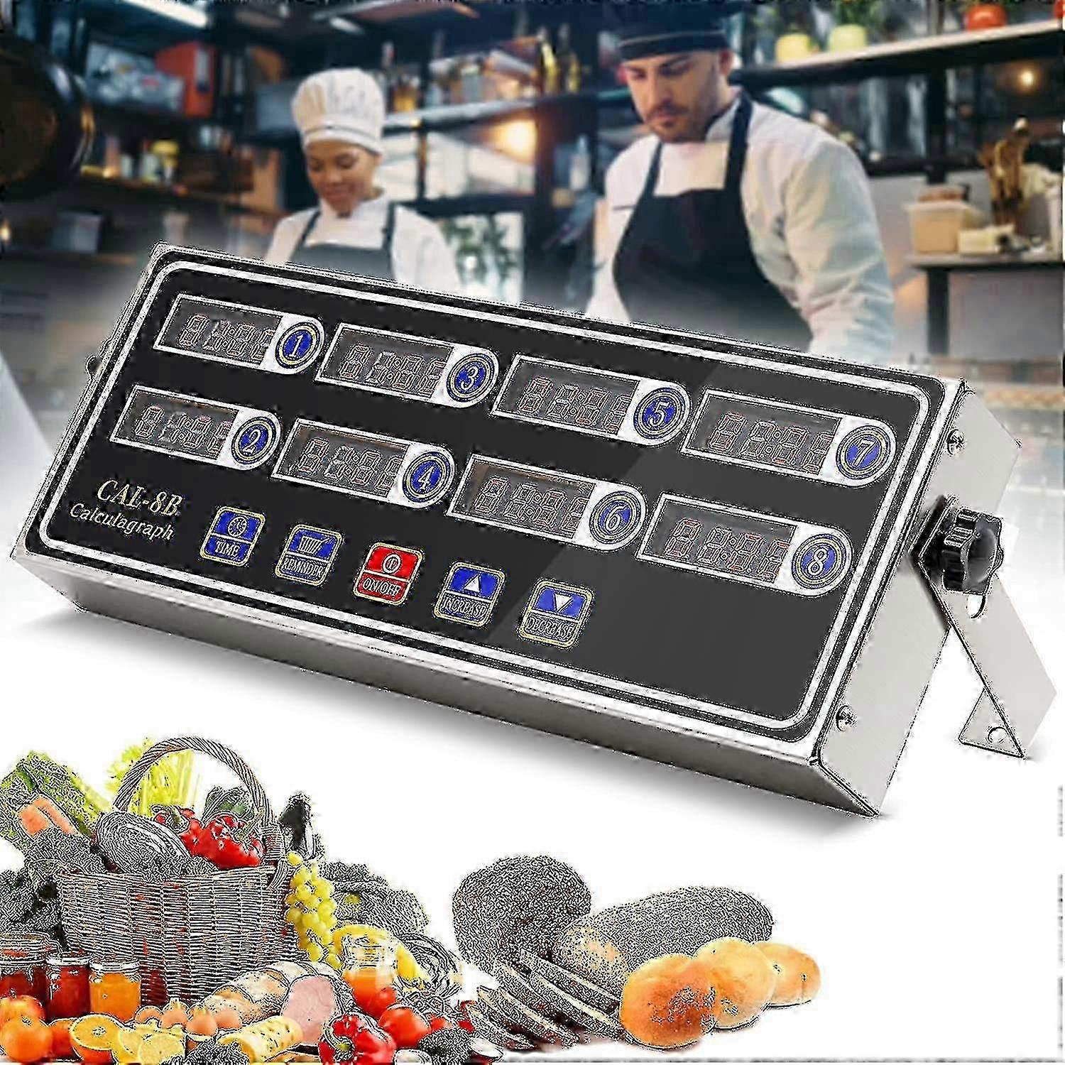 Professioneller Küchentimer, 8-kanal-digitalmodell Mit Akustischem Alarm.