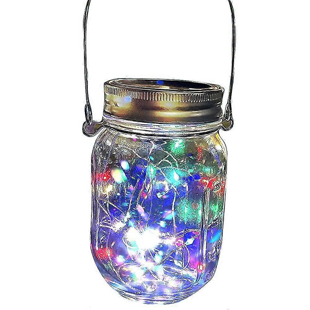 Solarbetriebene Lichterkette Zum Aufhängen An Einmachglasdeckeln, 1 Stück, Ideal Zum Dekorieren Von Garten, Rasen, Hochzeiten Usw.