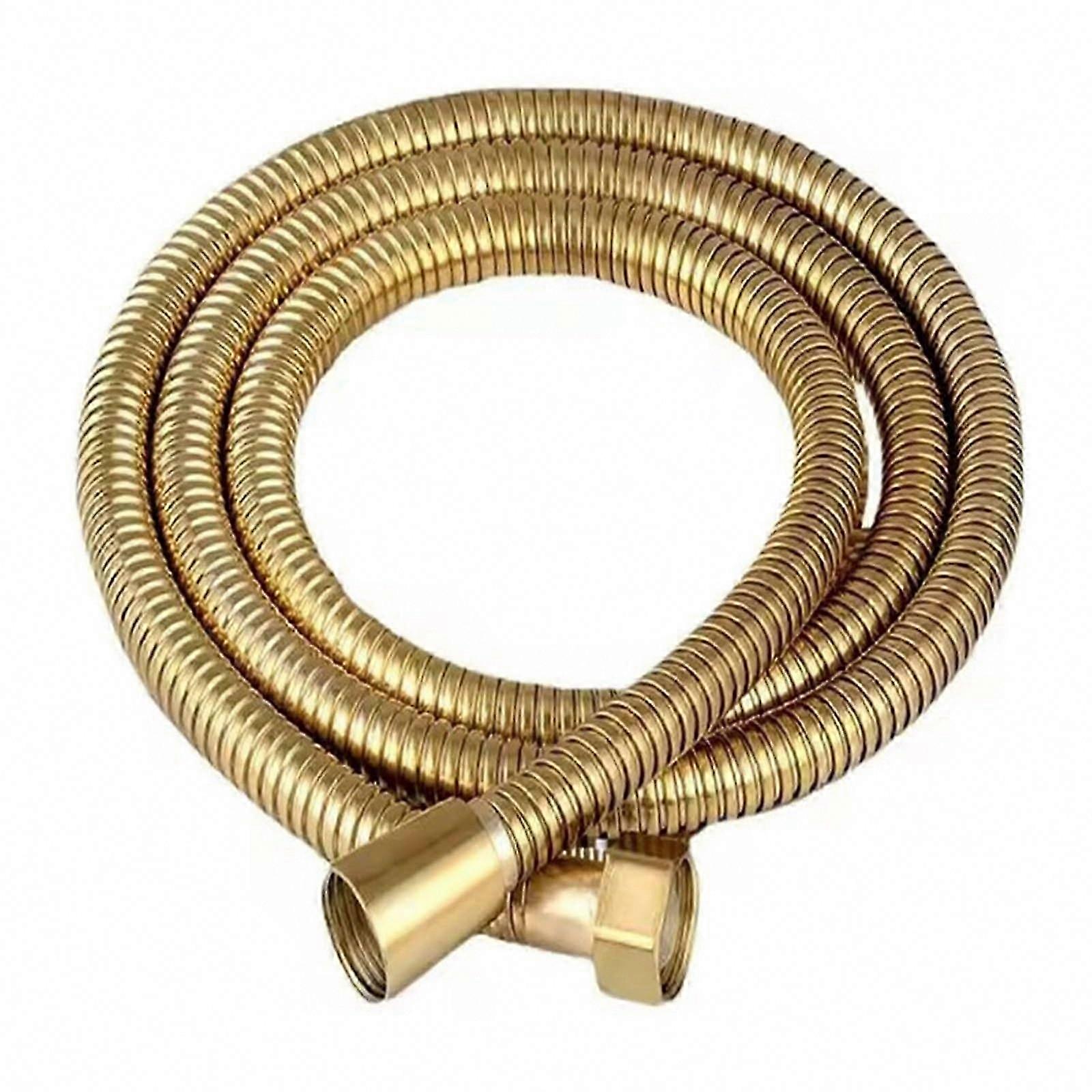 Duschschlauch Aus Edelstahl, G1/2 Zoll, 1,5/2/3,0 M, Kompatibel Mit Badezimmerverlängerungen (gold, 300 Cm)