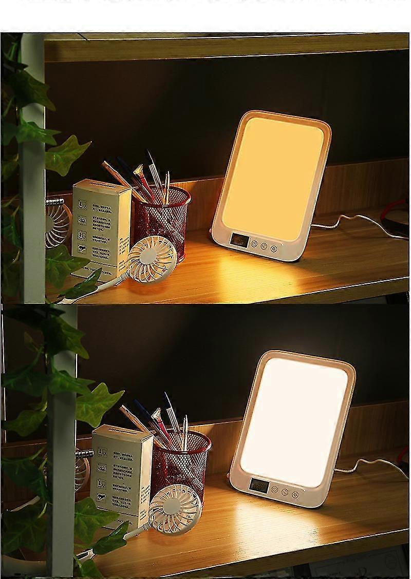 Lichttherapielampe Mit 10.000 Lux, 3 Farben Und 6 Helligkeitsstufen, Geeignet Bei Saisonaler Depression, Mit Timer, Touchscreen Und Display.