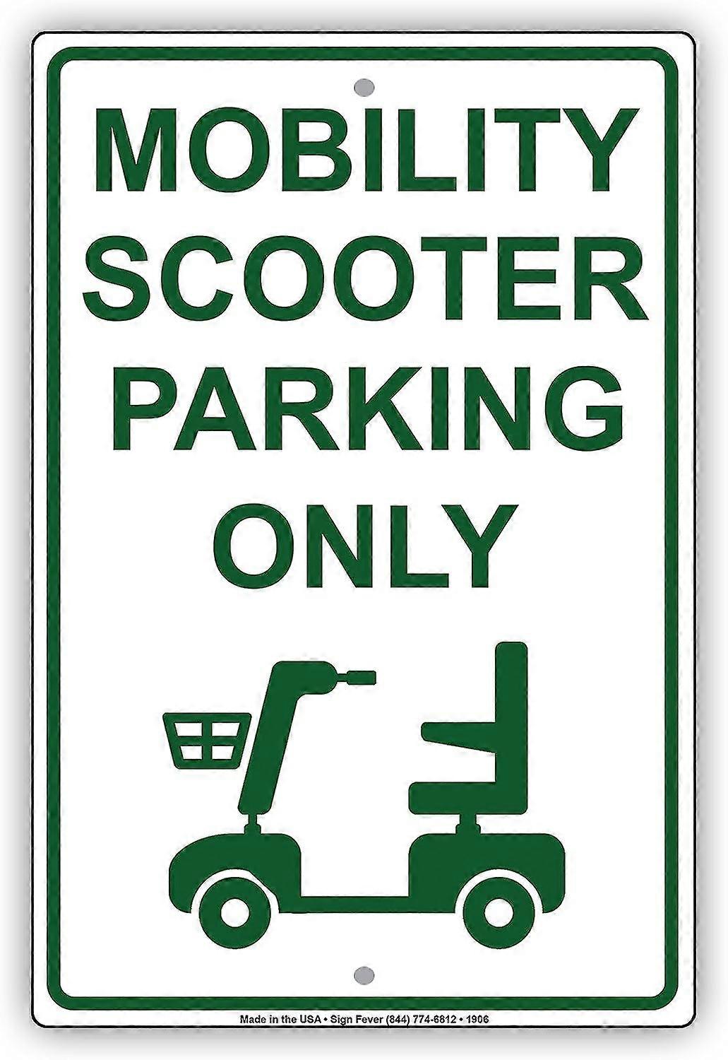Parkplatz Für Elektromobile Reserviert. Warnschild Aus Aluminium (30,5 X 45,7 Cm).